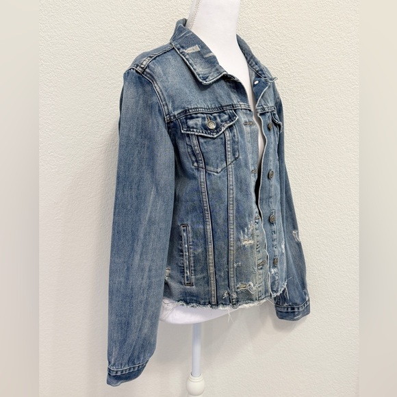 Altar’d State Distressed Denim Jacket - Picture 2 of 4
